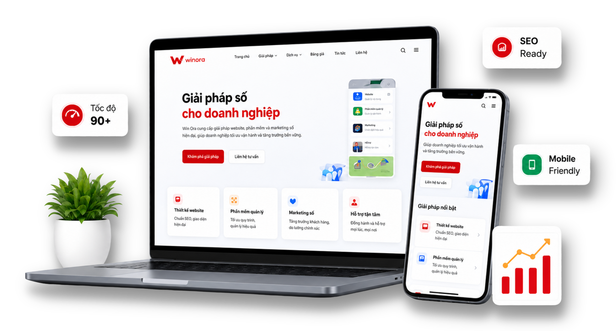 Website design mockup