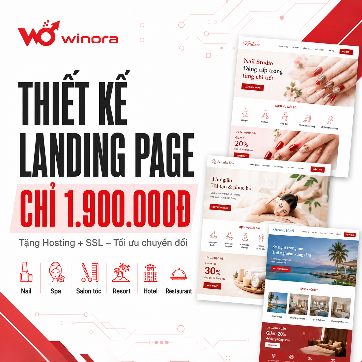 Thiết Kế Landing Page Giá Rẻ Chỉ 1.900.000Đ – Tặng Hosting + SSL, Tối Ưu Chuyển Đổi