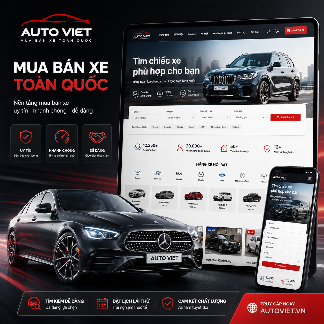 Mẫu giao diện bán xe oto